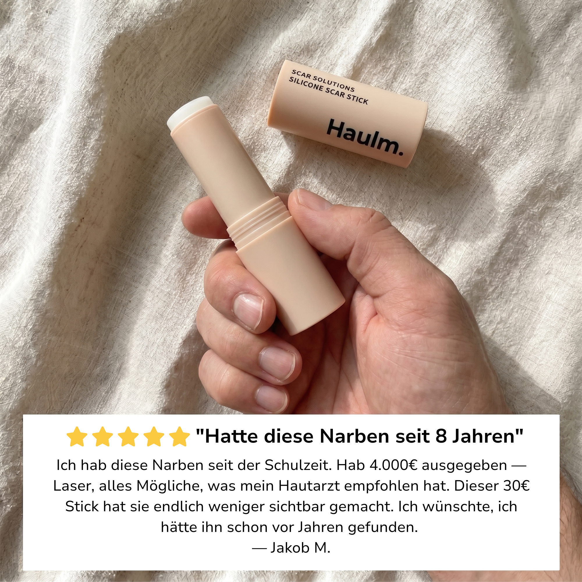 Haulm Stick für sichtbar weniger Akne Narben™
