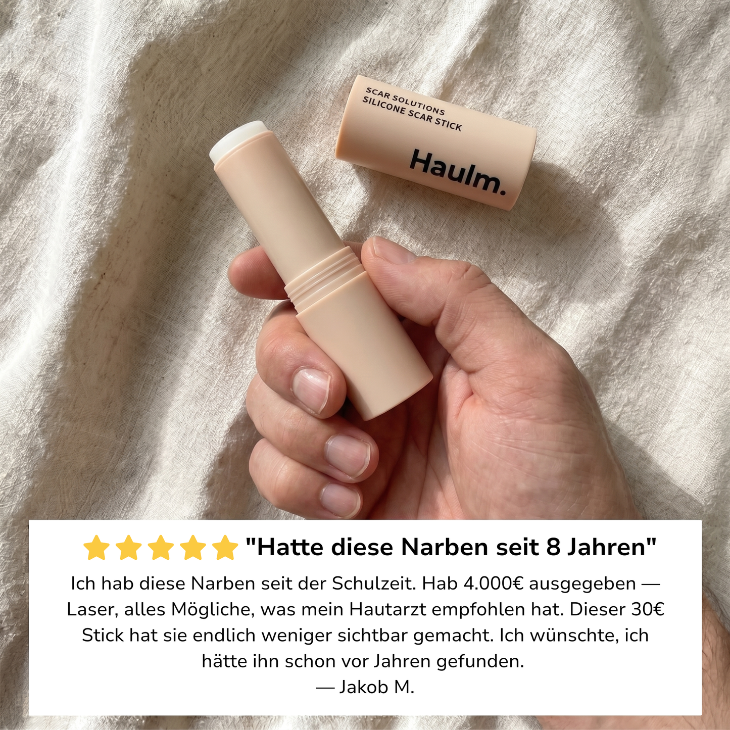 Haulm Stick für sichtbar weniger Akne Narben™